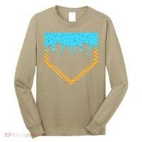 Baseball Ice Cream Dripping Baseball Home Plate Drip Long Sleeve Shirt thumb 0