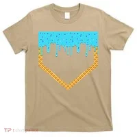 Baseball Ice Cream Dripping Baseball Home Plate Drip T-Shirt thumb 0