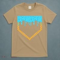 Baseball Ice Cream Dripping Baseball Home Plate Drip T-Shirt thumb 5