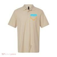 Baseball Ice Cream Dripping Baseball Home Plate Drip Polo thumb 0