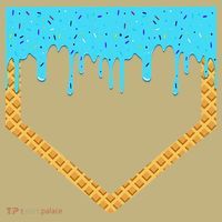 Baseball Ice Cream Dripping Baseball Home Plate Drip Kids T-Shirt thumb 2