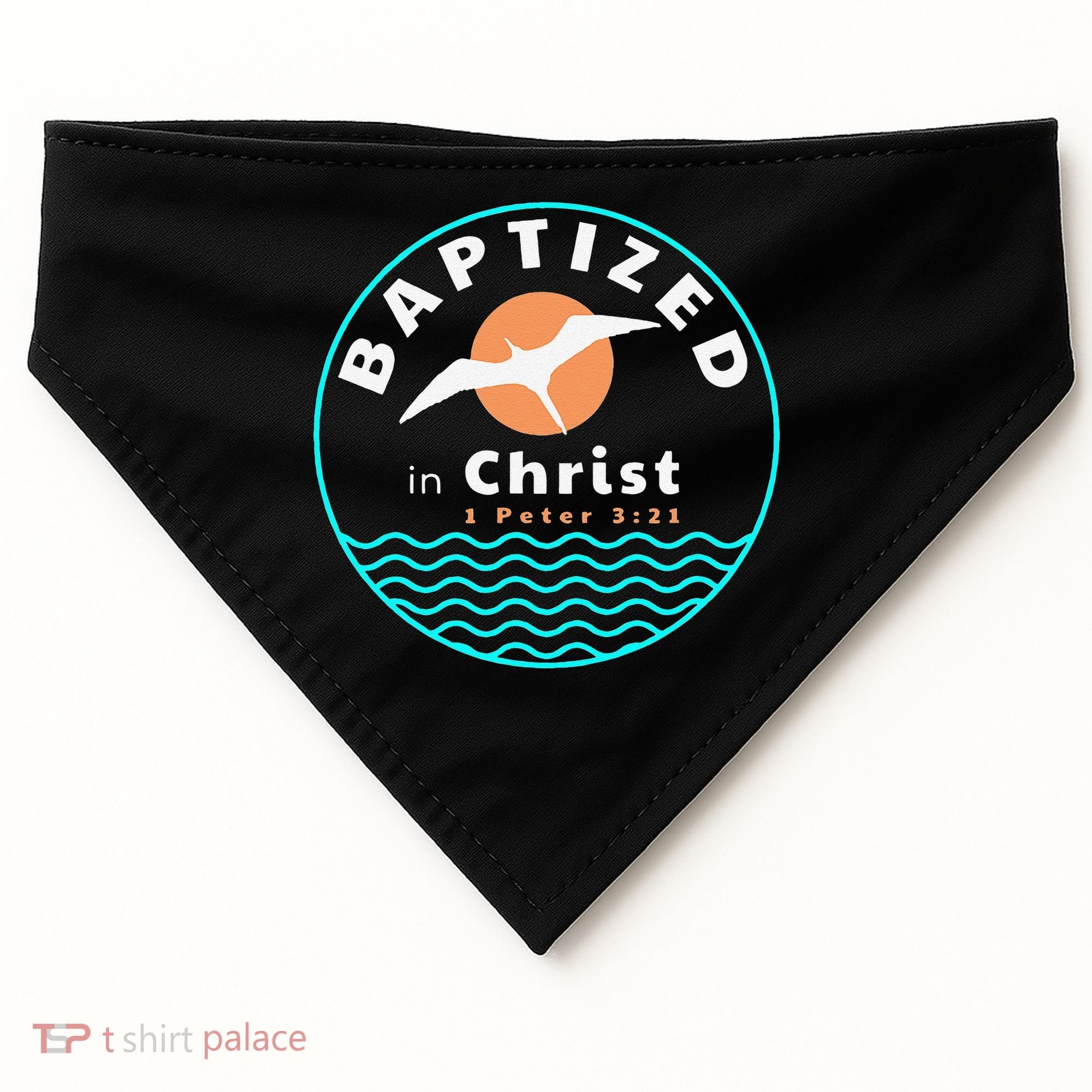 Baptized In Christ Christian Adult Baptism USA-Made Doggie Bandana