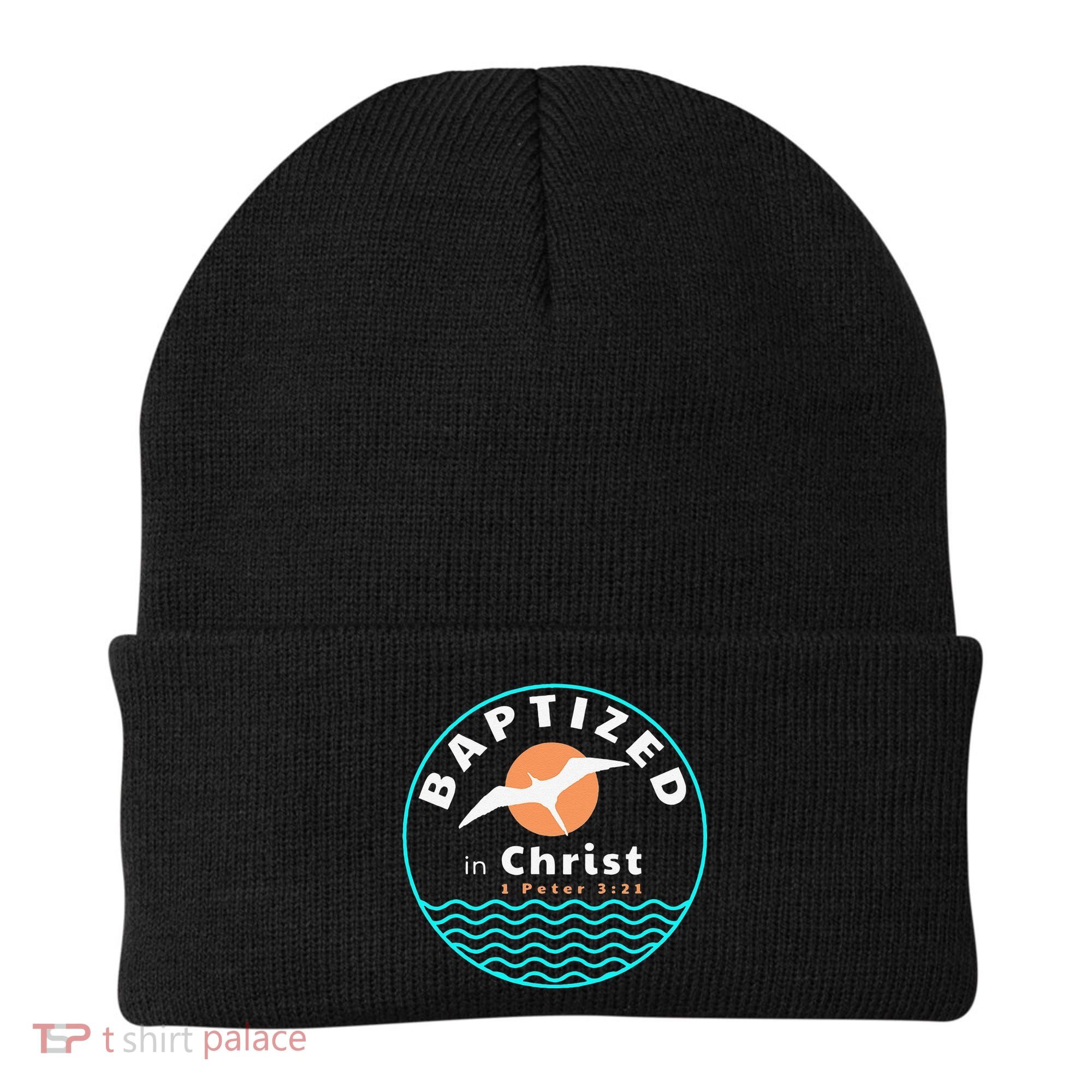 Baptized In Christ Christian Adult Baptism Beanie