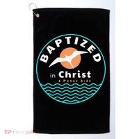 Baptized In Christ Christian Adult Baptism Golf Towel thumb 0