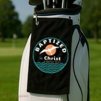 Baptized In Christ Christian Adult Baptism Golf Towel thumb 2