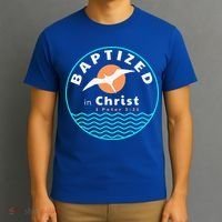 Baptized In Christ Christian Adult Baptism T-Shirt thumb 3