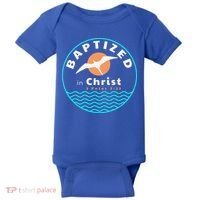 Baptized In Christ Christian Adult Baptism Baby Bodysuit thumb 0