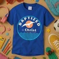 Baptized In Christ Christian Adult Baptism Kids T-Shirt thumb 3