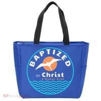 Baptized In Christ Christian Adult Baptism Tote Bag thumb 0