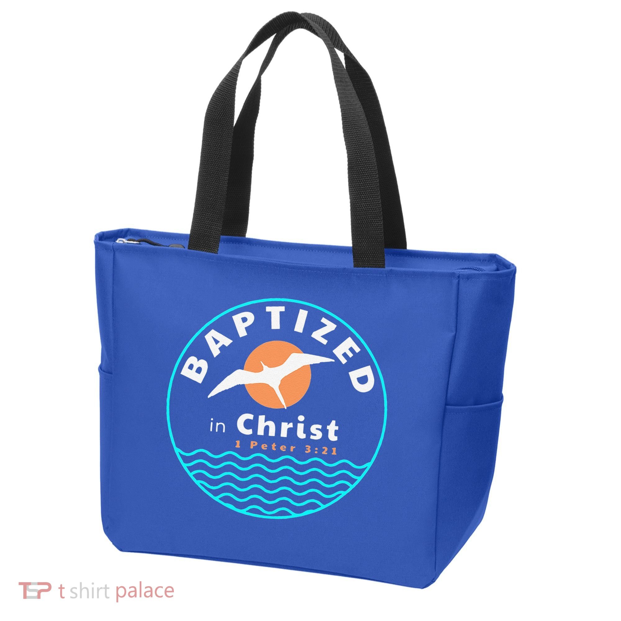Baptized In Christ Christian Adult Baptism Tote Bag