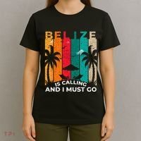 Belize Is Calling And I Must Go Vintage Summer Vibes Beach T-Shirt thumb 4