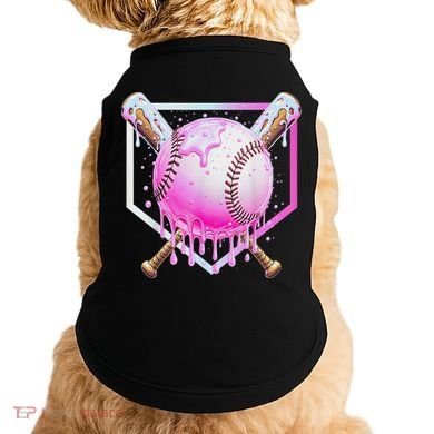 Baseball Ice Cream Home Plate Baseball Lover Doggie Tank