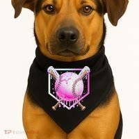 Baseball Ice Cream Home Plate Baseball Lover USA-Made Doggie Bandana thumb 1