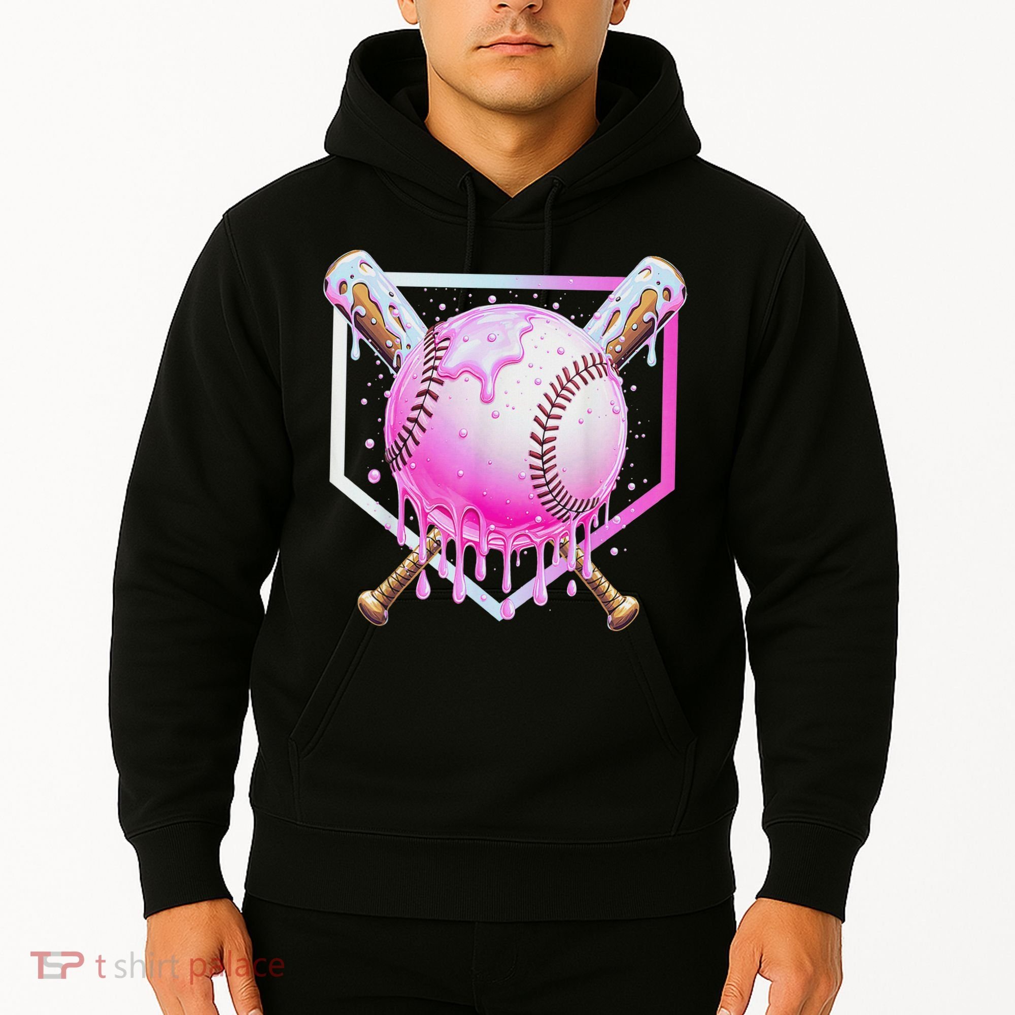 Baseball Ice Cream Home Plate Baseball Lover Hoodie
