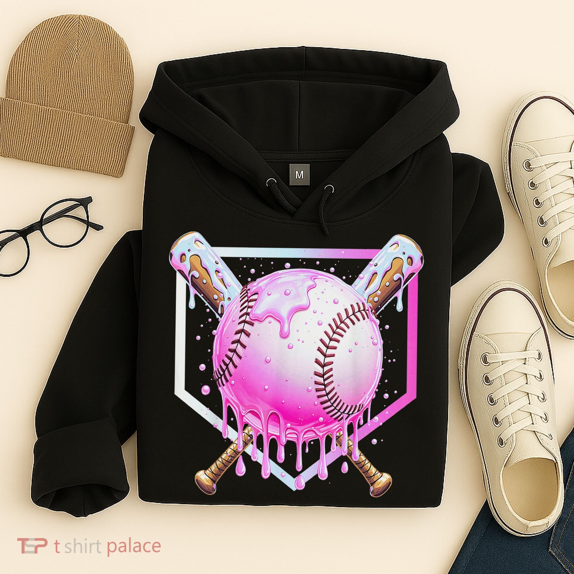 Baseball Ice Cream Home Plate Baseball Lover Hoodie