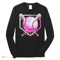 Baseball Ice Cream Home Plate Baseball Lover Long Sleeve Shirt thumb 0