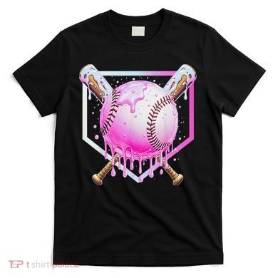 Baseball Ice Cream Home Plate Baseball Lover T-Shirt