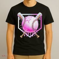 Baseball Ice Cream Home Plate Baseball Lover T-Shirt thumb 3