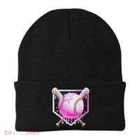 Baseball Ice Cream Home Plate Baseball Lover Beanie thumb 0