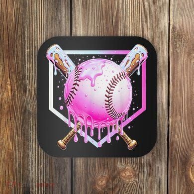 Baseball Ice Cream Home Plate Baseball Lover Coaster