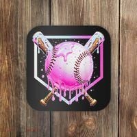 Baseball Ice Cream Home Plate Baseball Lover Coaster thumb 0