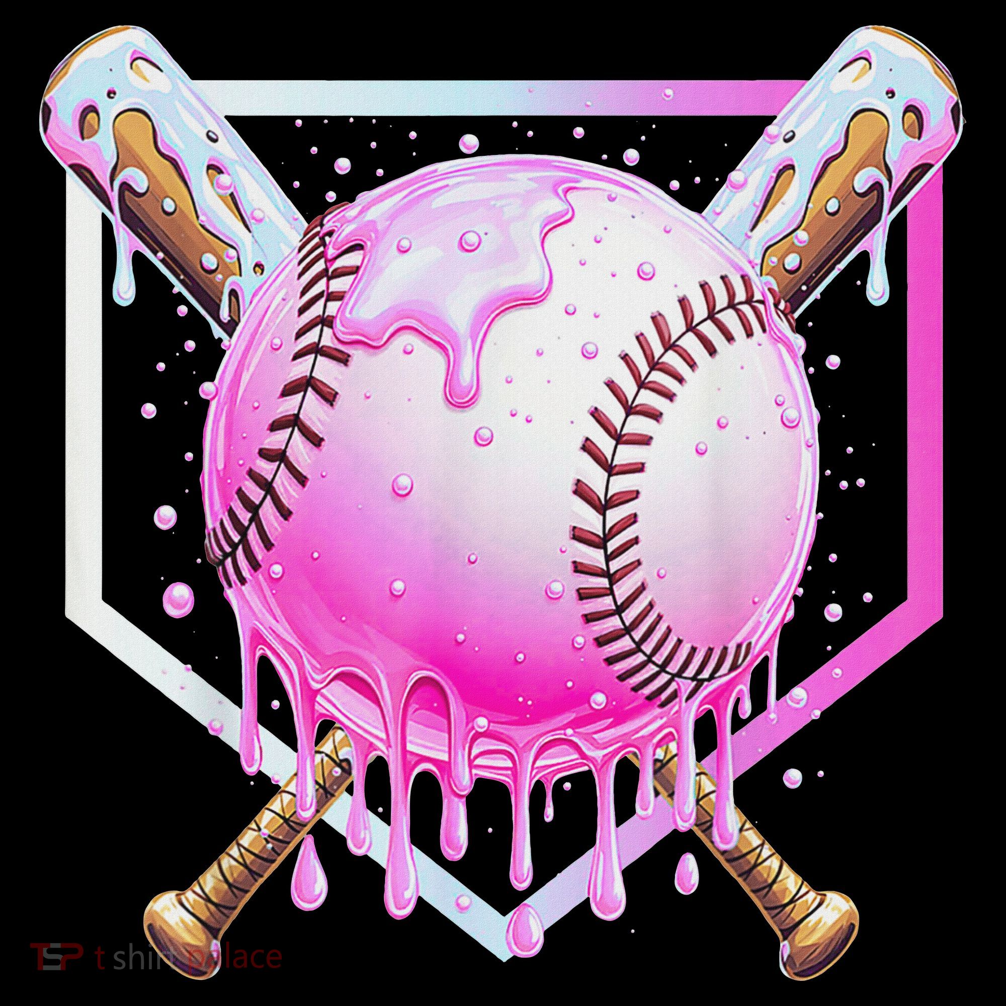 Baseball Ice Cream Home Plate Baseball Lover Women's Hoodie