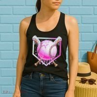 Baseball Ice Cream Home Plate Baseball Lover Women's Tank Top thumb 2