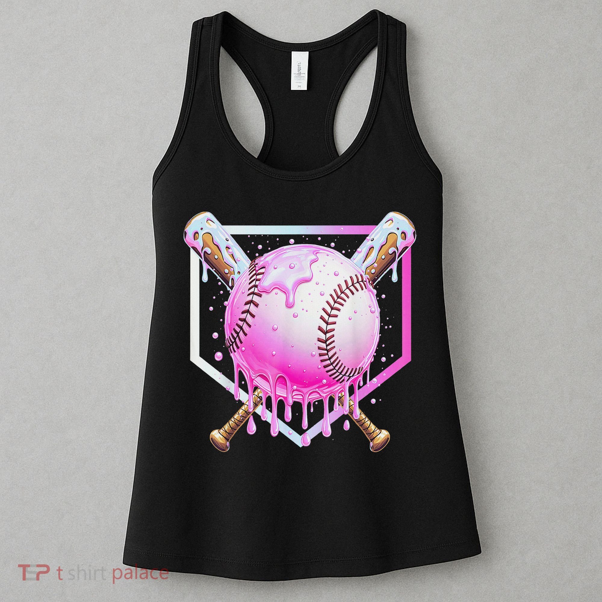 Baseball Ice Cream Home Plate Baseball Lover Women's Tank Top