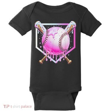 Baseball Ice Cream Home Plate Baseball Lover Baby Bodysuit