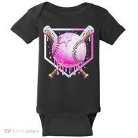 Baseball Ice Cream Home Plate Baseball Lover Baby Bodysuit thumb 0