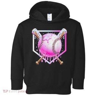 Baseball Ice Cream Home Plate Baseball Lover Toddler Hoodie