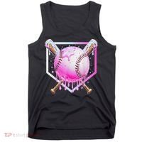Baseball Ice Cream Home Plate Baseball Lover Tank Top thumb 0