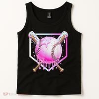 Baseball Ice Cream Home Plate Baseball Lover Tank Top thumb 2