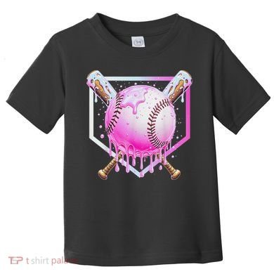 Baseball Ice Cream Home Plate Baseball Lover Toddler T-Shirt