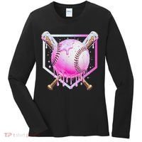 Baseball Ice Cream Home Plate Baseball Lover Women's Long Sleeve Shirt thumb 0