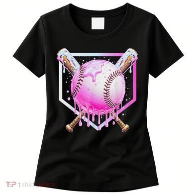 Baseball Ice Cream Home Plate Baseball Lover Women's T-Shirt