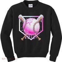 Baseball Ice Cream Home Plate Baseball Lover Kids Sweatshirt thumb 0