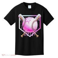Baseball Ice Cream Home Plate Baseball Lover Kids T-Shirt thumb 0