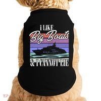 Boating I Cruise Ship I Like Big Boats And I Cannot Lie Gift Doggie Tank thumb 0