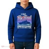 Boating I Cruise Ship I Like Big Boats And I Cannot Lie Gift Kids Hoodie thumb 4