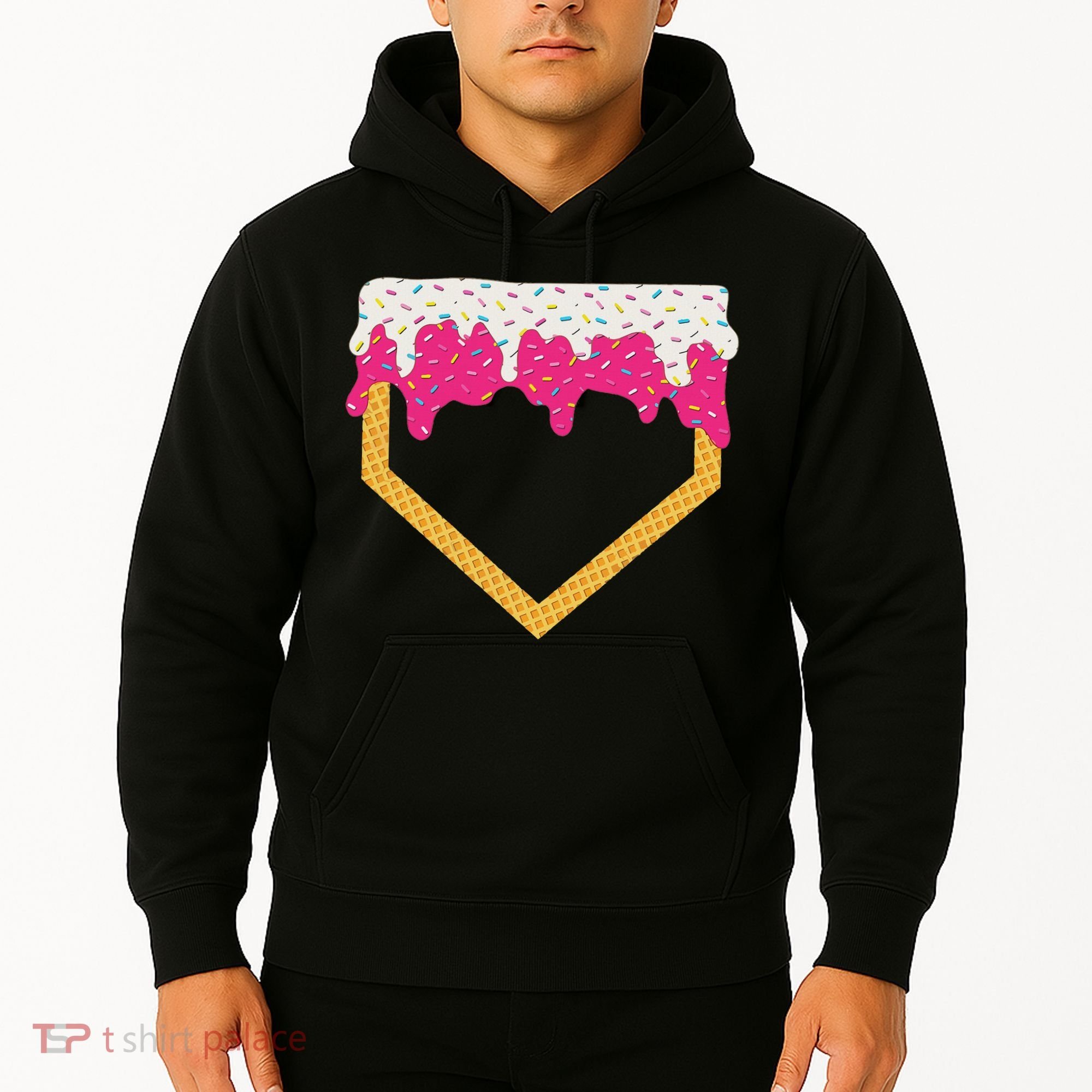 Baseball Ice Cream Dripping Drip Hoodie