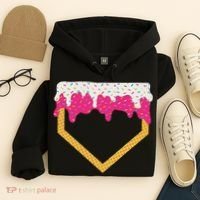 Baseball Ice Cream Dripping Drip Hoodie thumb 4