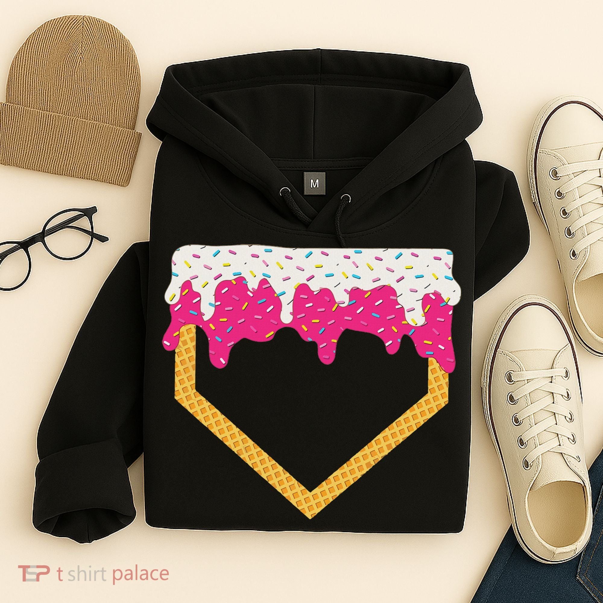 Baseball Ice Cream Dripping Drip Hoodie