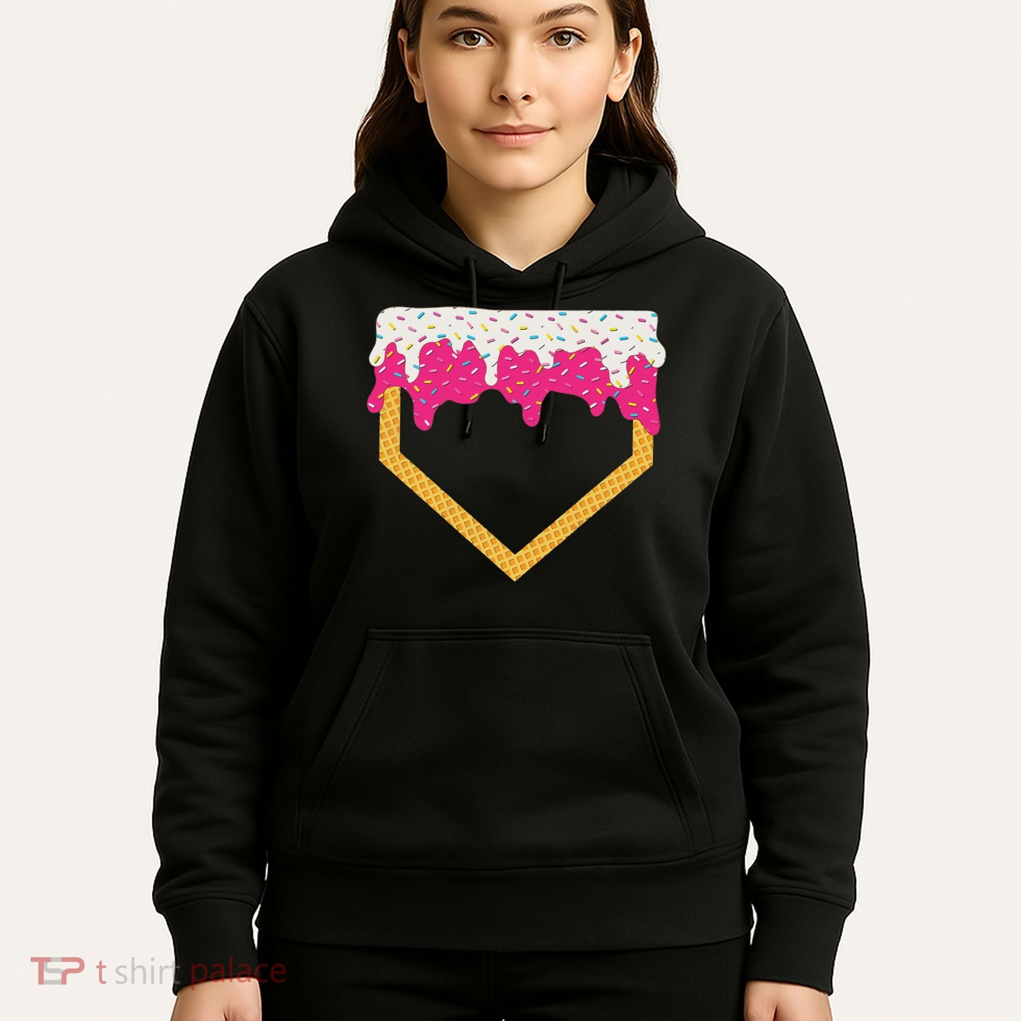 Baseball Ice Cream Dripping Drip Hoodie