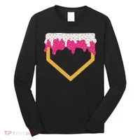 Baseball Ice Cream Dripping Drip Long Sleeve Shirt thumb 0