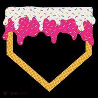Baseball Ice Cream Dripping Drip Long Sleeve Shirt thumb 2