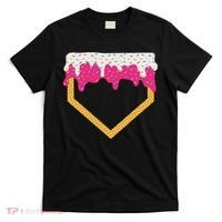 Baseball Ice Cream Dripping Drip T-Shirt thumb 0