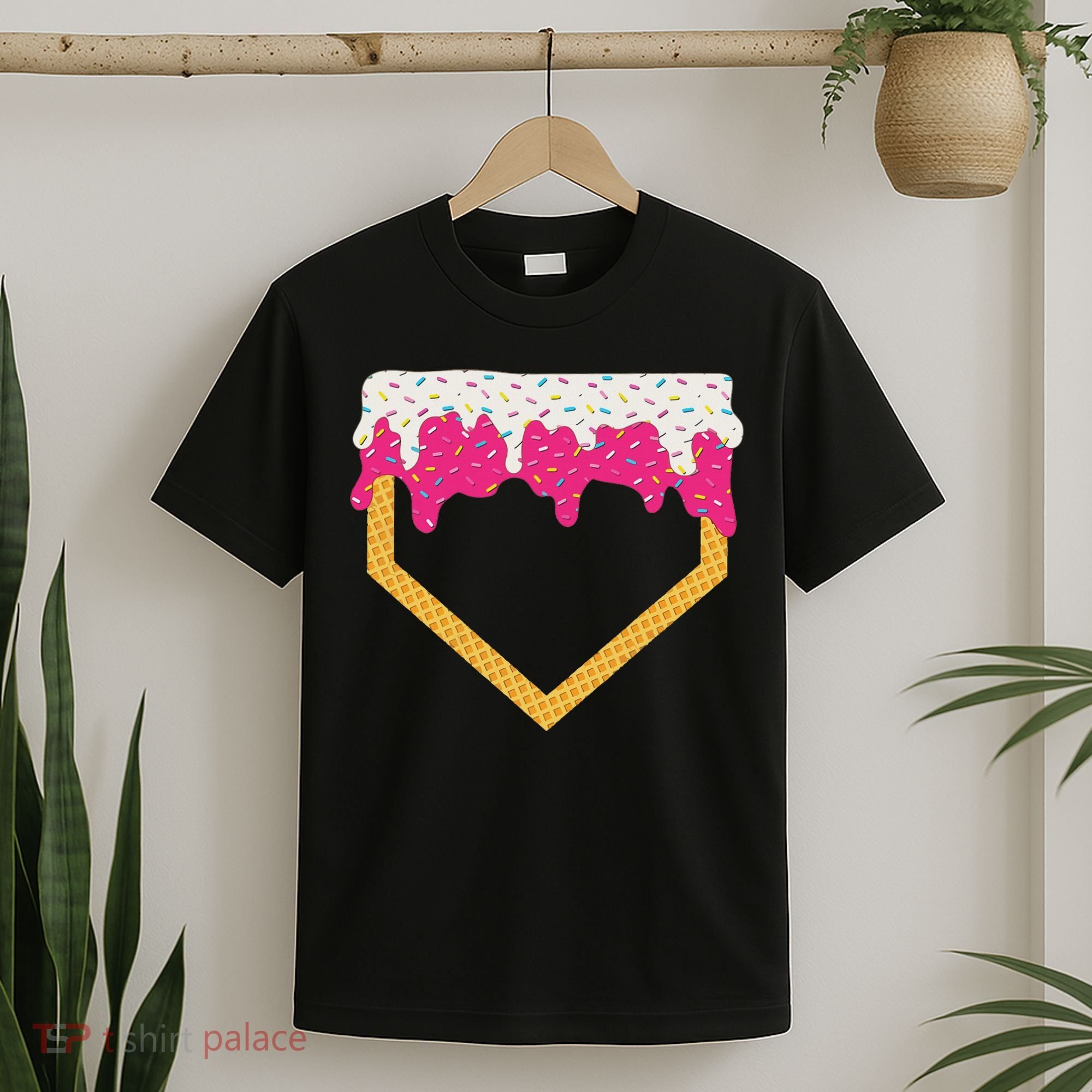 Baseball Ice Cream Dripping Drip T-Shirt