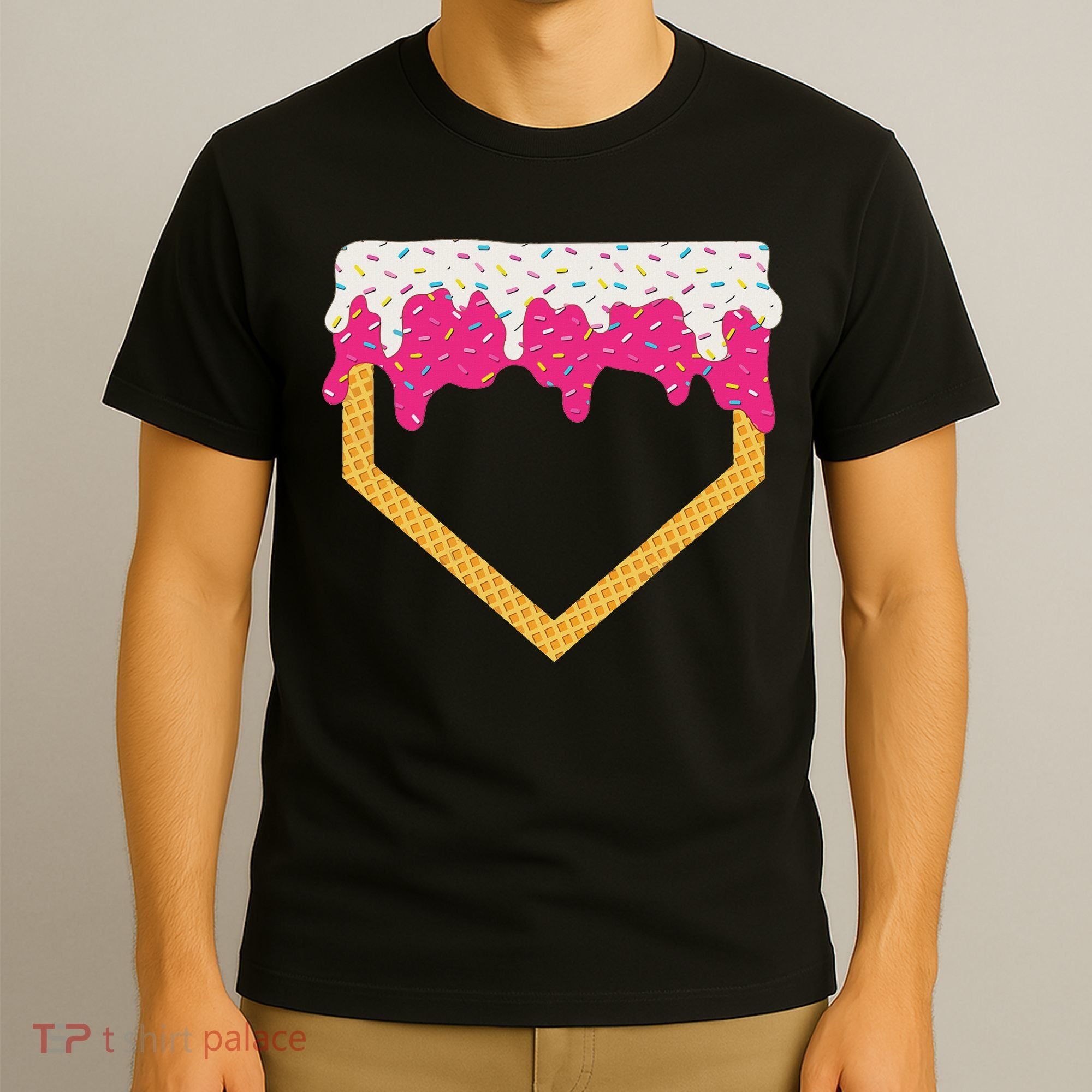 Baseball Ice Cream Dripping Drip T-Shirt