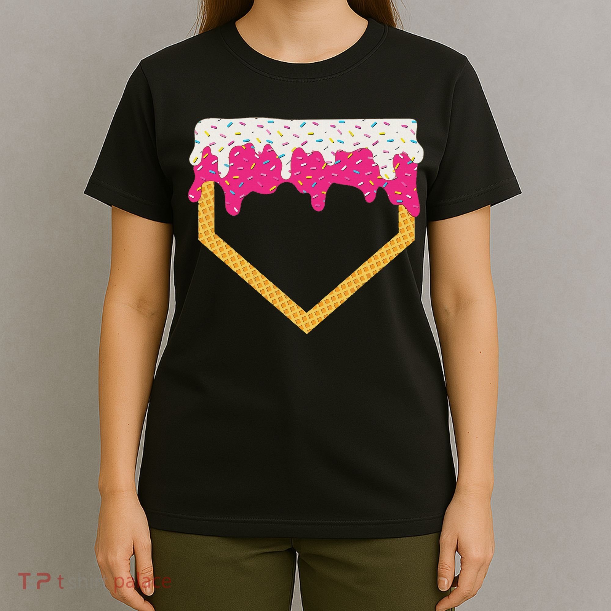 Baseball Ice Cream Dripping Drip T-Shirt